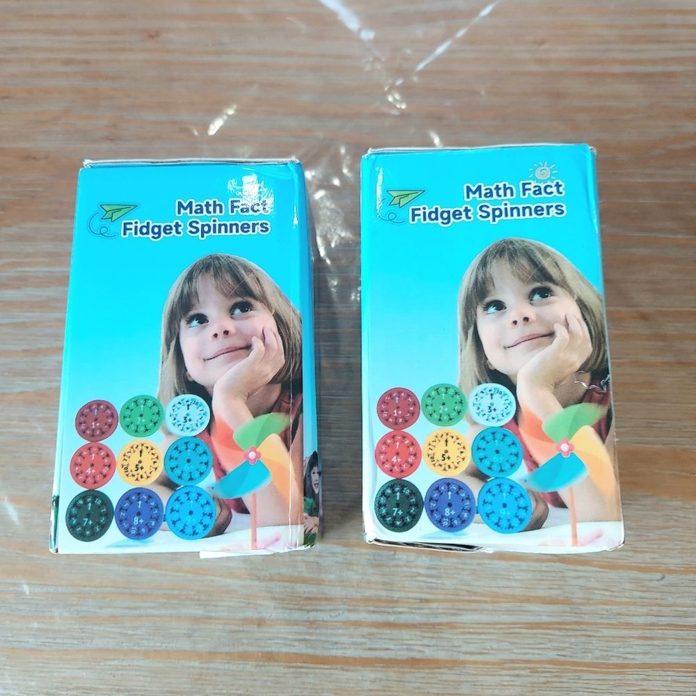 Math Fact Fidget Spinner Set Toy Learning Addition Subtraction Multiply Divide - Picture 5 of 5